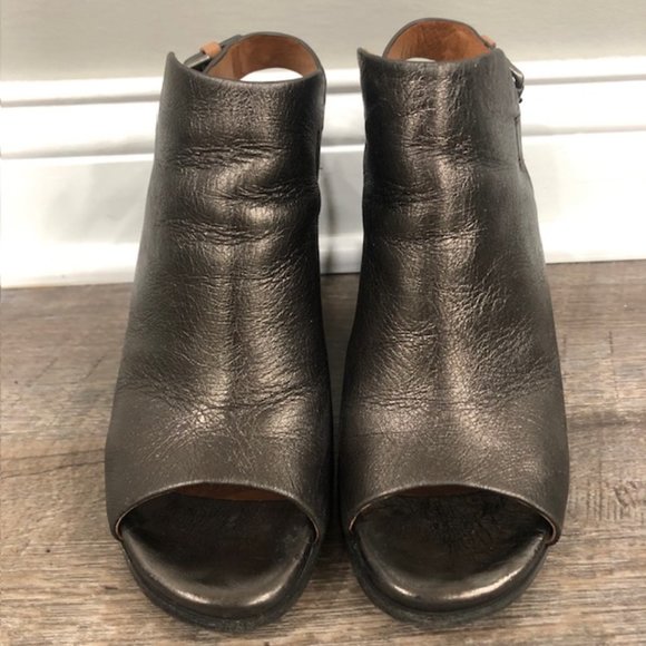 Gentle Souls Ankle Booties Open Toe Leather Bootie Sandals, Dark Gray Sh… - Picture 2 of 12